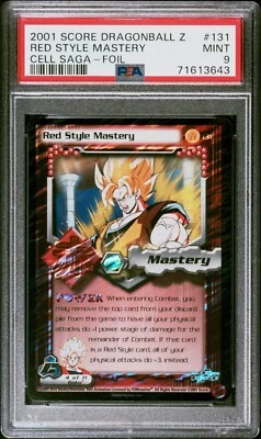 PSA 9 Limited Foil Red Style Mastery Goku 2001 Cell Saga #131 Dragon Ball Z DBZ - Image 1 of 2