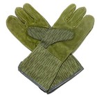 German army surplus heavy duty leather palmed 3 finger work gloves