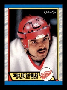 1989-90 O-Pee-Chee Chris Kotsopoulos #279 Detroit Red Wings NM