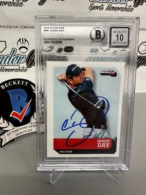 JASON DAY SIGNED 2015 SI FOR KIDS SPORTS ILLUSTRATED GOLF ON CARD BECKETT BGS 10 - Image 1 of 4