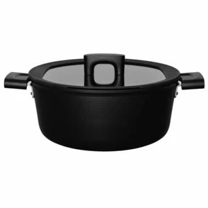Fiskars Hard Face Kasserolle mit Deckel Kochtopf Koch Topf Schwarz 5 L Ø 26 cm - Bild 1 von 5