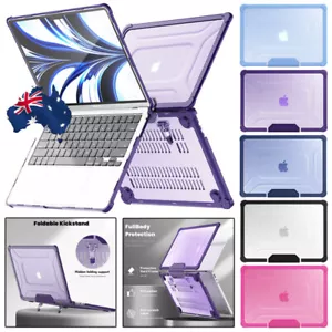 Heavy Duty Rubber Case Hybrid Stand Cover For MacBook Air 13" 15" M4 2025 Laptop - Picture 1 of 51