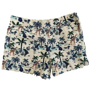Janie and Jack Girls Safari Toile Shorts Cotton Canvas Side Zip Pockets Size 5 - Picture 1 of 5