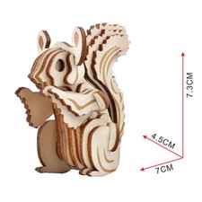 Eichhörnchen DIY 3D Holzpuzzle Woodcraft Bausatz Schneiden von Holz Han SJSCDE