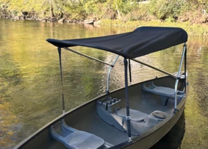 CRO SunPro 50+ UPF XL Canoe/Kayak Sun Shade - 3'x6' Black - Block Sun/Rain/UV - Picture 1 of 6