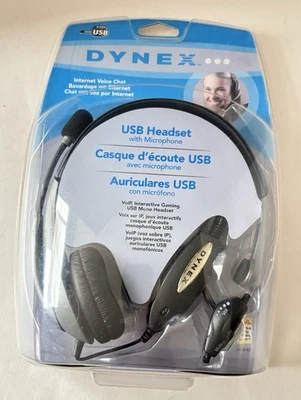 New : Dynex DX-840 USB Mono Headset with Microphone Adjustable with 7 ft. Cord - Image 1 of 2