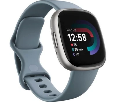 Fitbit Versa 4 GPS Fitness Smartwatch. Waterfallblue Infinity Band - Image 1 of 4