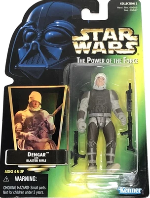 Figura de acción Star Wars Power of the Force DENGAR con FUSIL BLÁSTER sellada 1997 Foto 1 de 3