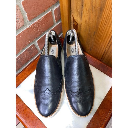 Mocassini Ugg Hadria in pelle con punta alare sneaker da donna taglia 9 5 neri 1013917