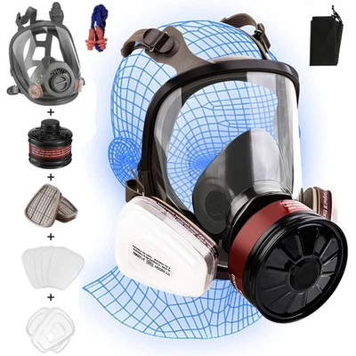 MARKENLOS YOUKUKE 2025 Atemschutzmaske mit Filter Vollgesichtsmaske Gasmaske Vollmaske DHL