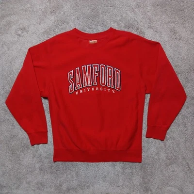 Sudadera de la Universidad de Stanford para Hombres Grande Roja NCAA Cuello Redondo Bordada De Colección Años 90 Foto 1 de 4
