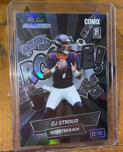 CJ STROUD - 2023 Wild Card ALUMINATION Rookie RC COMIX BLACK LABEL Texans 12/18 - Picture 1 of 2