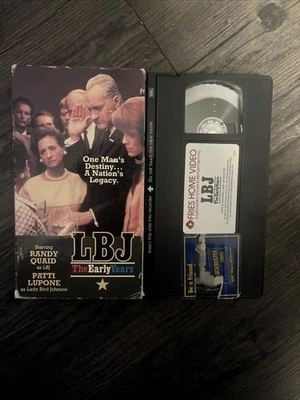LBJ: The Early Years 1986 RARE HTF VHS OOP - Randy Quaid As LBJ, Patti Lupone Foto 1 de 2
