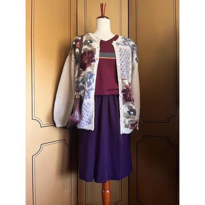 Vintage wool cardigan, cottage core style, size S - Image 1 of 4