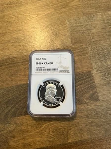 1962 Franklin Half Dollar Proof NGC PF 68 STAR CAMEO PR68*CAM Frosty Coin 50C - Picture 1 of 4