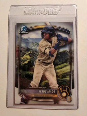 JESUS MADE 2025 BOWMAN CHROME INTERNATIONAL REFRACTOR SP  - Image 1 of 2