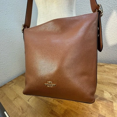 Coach Lori Shoulder Bag Brown Pebbled Leather C2818 - Image 1 of 4