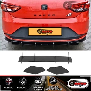 Seat Leon MK3 5F CUPRA Rear Bumper Lip Diffuser Gloss Black 2013-2016 - Picture 1 of 8