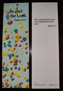"BE GLAD IN THE LORD" BOOKMARK WITH SCRIPTURE C.R. Gibson -Lot of 5 - Imagen 1 de 3