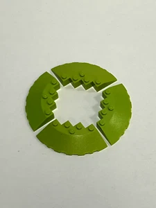 Lego Lime 6x6 mattoncini cuneo tondo lotto di 4 - Foto 1 di 1