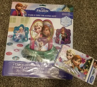 Disney Frozen Princess Party Table Decorations Banner & Invites New - Image 1 of 4