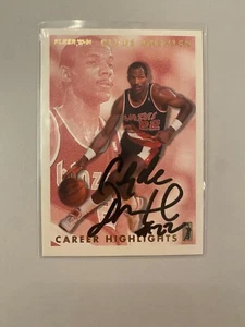 Tarjeta Fleer firmada por Clyde Drexler 1992 certificado JSA envío gratuito - Imagen 1 de 2