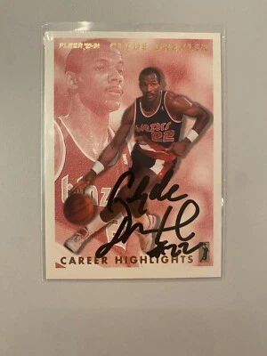 Clyde Drexler signed Fleer Card 1992 JSA Cert Free Shipping - Image 1 of 2