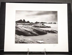 Original Schwarz-Weiß Landschaften Oregon Küste 14 x 11" mattiert 2er Set - Bild 1 von 6