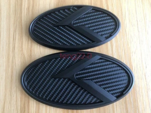 2x Hood Front Rear Black 3D K Logo Emblem Badge for KIA K5 Optima 2010 - 2018 - Picture 1 of 7