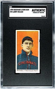 1909 E92 Dockman & Sons Larry McLEAN - Cincinnati Reds SGC A - Bild 1 von 2