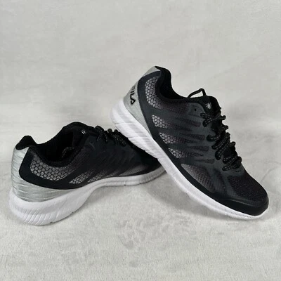 Fila Sneakers Youth Size 4.5 Memory Foam Lace Up Black Gray 3RM00003-003 Comfort - Image 1 of 4