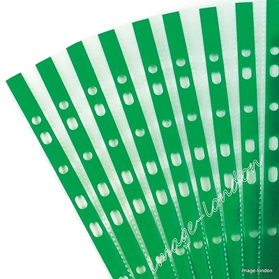 A4 Clear Plastic Poly Punched Pockets Strong Filing Wallets Sleeves Protector - Image 1 of 4