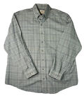 Viyella Mens Designer Gray Checkered Wool Blend Casual Shirt XL