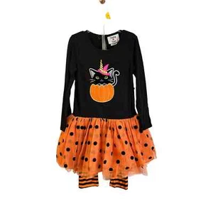 Counting Daisies kleines Mädchen Halloween Katze Tutu Kleid & Legging Set Gr. 6 - Bild 1 von 7