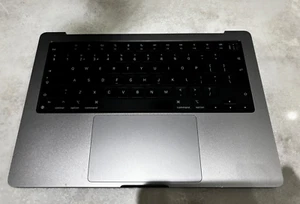 Macbook Pro 2021 A2442 A2779 14" Handauflage •Trackpad • Akku CC247 GRAU - Bild 1 von 5