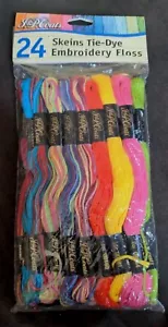 J & P Coats 24 Skeins Embroidery Floss Tie-Dye NEW 8.75 yds each 6 Strand Cotton - Picture 1 of 6