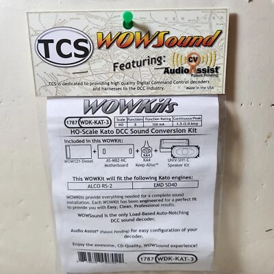 TCS 1787 - WDK-KAT-3 WOWKit Complete Sound Conversion Fits Kato Alco RS2 HO - Image 1 of 4