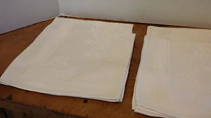 4 Vintage Servietten weiß mit Satin Streifen Cottage Chic Country 18" x 18" Wa6 - Bild 1 von 1