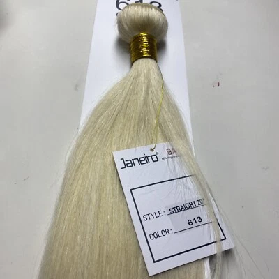 Janeiro 9A PAQUETES_RECTO_100 %_Extensión de tejido de cabello humano_20"_#613 Foto 1 de 4