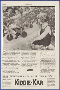 Vintage 1920 KIDDIE-KAR Tricycle Toy H.C. White Bennington VT 20's Print Ad - Picture 1 of 1