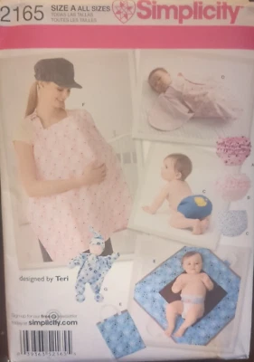 SIMPLICITY Sewing Pattern #2165 BABIES ACCESSORIES... DIAPER COVER       UC/FF - Image 1 of 4