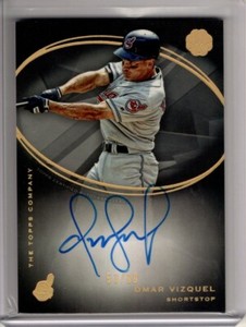OMAR VIZQUEL 2016 Topps The Mint on-card AUTO / AUTOGRAPH #d /99