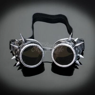 Steampunk Spectacles Eye Mask Silver G1009 - Image 1 of 4