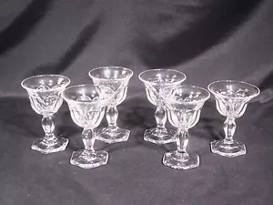 Heisey Glass Colonial Liquor Cocktail Glass Stem 351 Clear Group of 6 - Picture 1 of 12