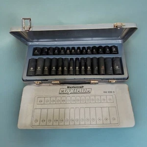 Mastercraft Maximum Standard & Metric Deep Impact Sockets 24 Piece - Picture 1 of 9