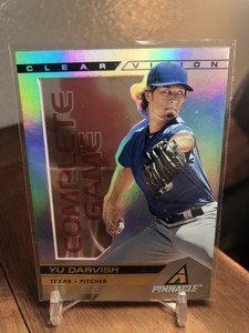 2013 Panini Pinnacle Yu Darvish Clear Vision Complete Game Insert Parallel #CV18