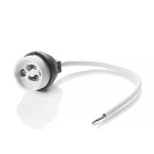 GU10 Lampen Fassung mit Brandschutzkabel und Keramik Sockel für LED & Halogen - Bild 1 von 1