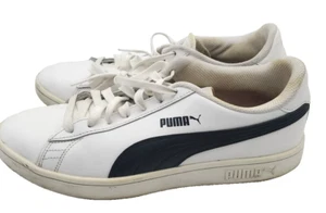 Vintage Puma White Black Low tops Basketball Sneakers Shoes Mens 10.5 HTF VTG - Picture 1 of 5