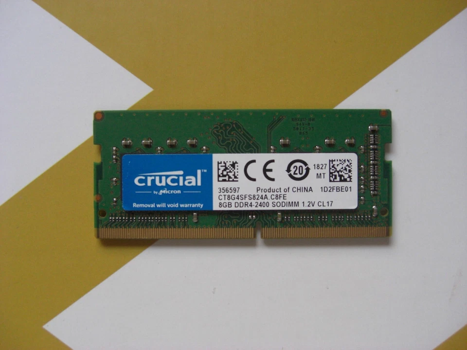 MODULO RAM CRUCIAL  DDR4 RAM DA 8 GB DDR4-2400  SODIMM 1.2V.CL 17 SPED.GRATIS - Immagine 1 di 1