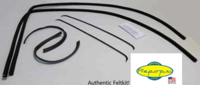 47 48 49 59 Chevy GMC 2-Door Truck Door Window Felt Fuzzies Rubber Seal 6 Pc Kit - Image 1 of 2